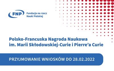 Konkurs o Polsko - Francuską Nagrodę Naukową - nabór wniosków