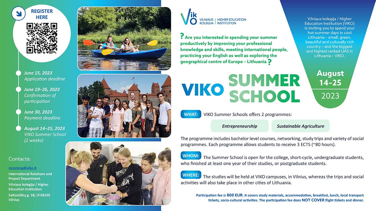 VIKO Summer School 2023 Lithuania