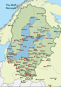 grafika przedstawia The Baltic University Network